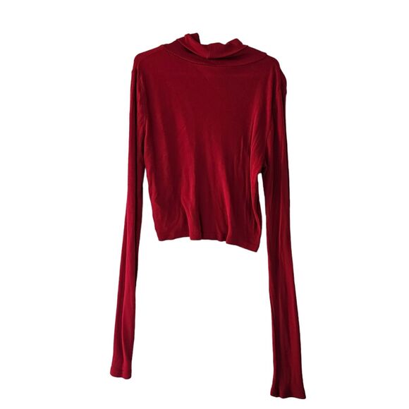 Gap Red Ribbed Long‎ Sleeve Turtle Neck Top Tee Girls Size 12 Years - Picture 5 of 6